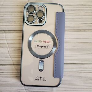 iPhone 16 Pro max Lavender Purple Magnetic Phone Case Wallet Cards   new without